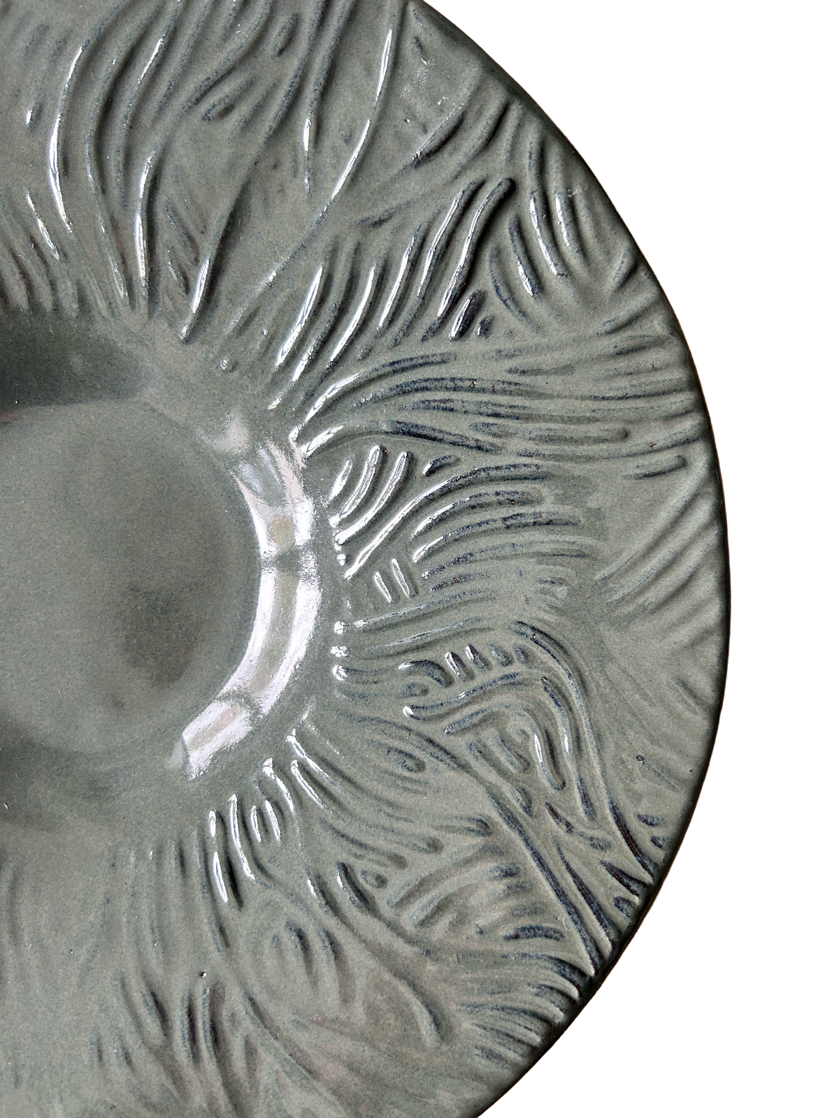 SECONDS: Every Mark: Dark Green Broad-Rimmed Bowl