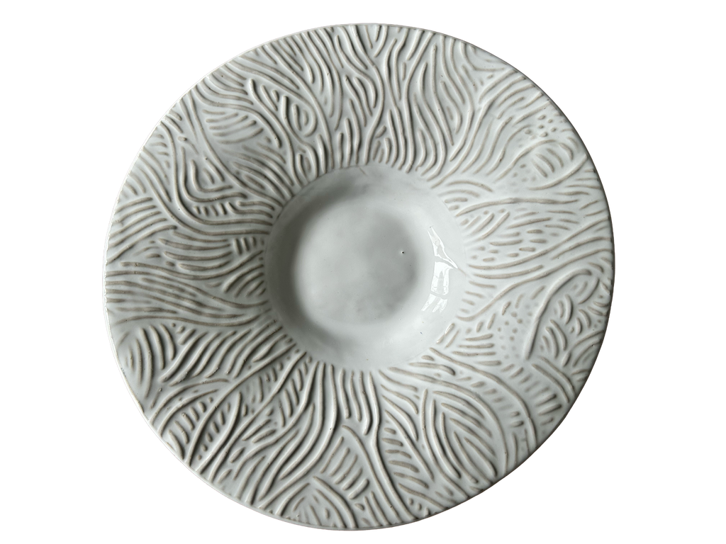 SECONDS: Every Mark: White Broad-Rimmed Bowl