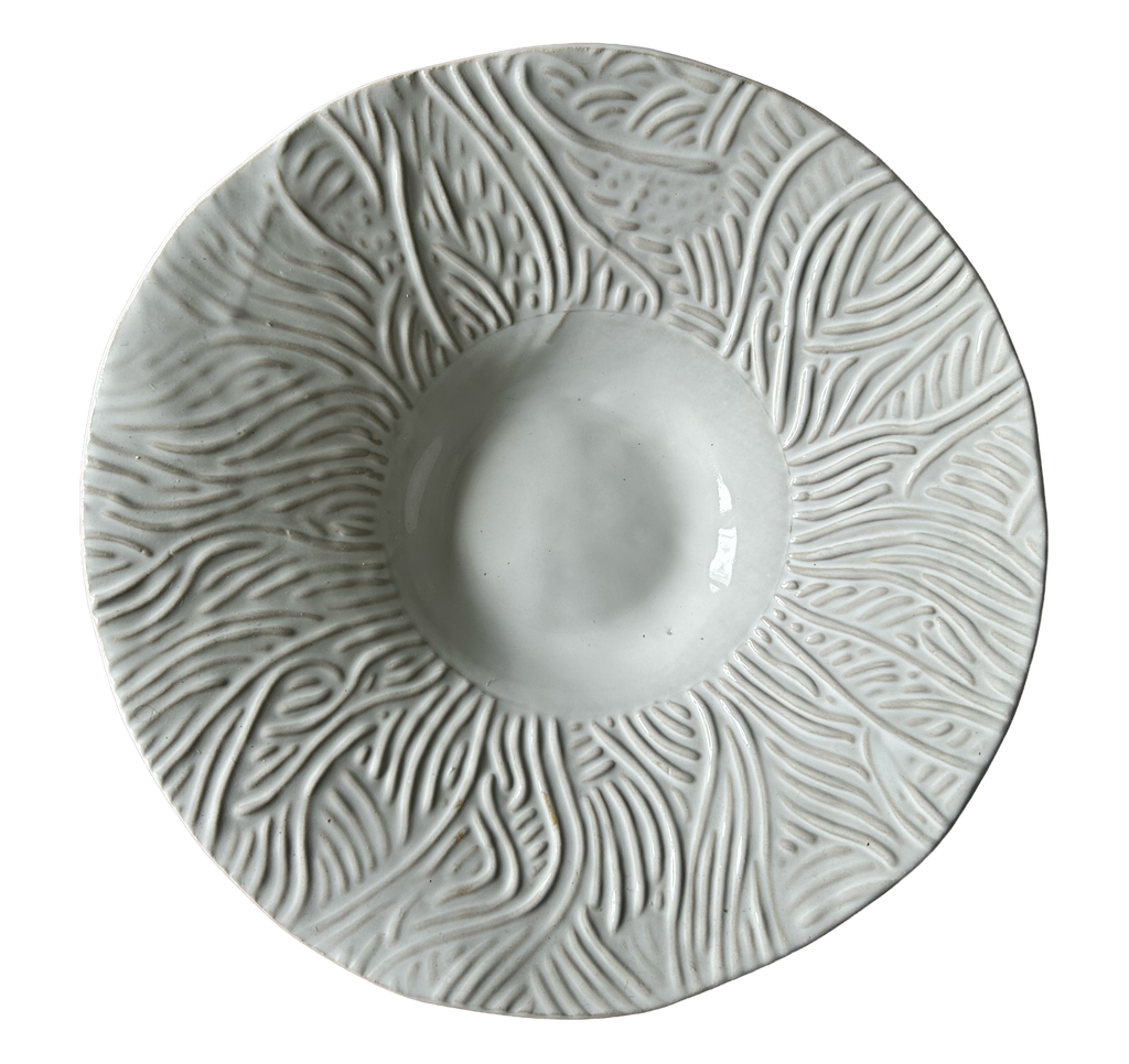 SECONDS: Every Mark: White Broad-Rimmed Bowl #2