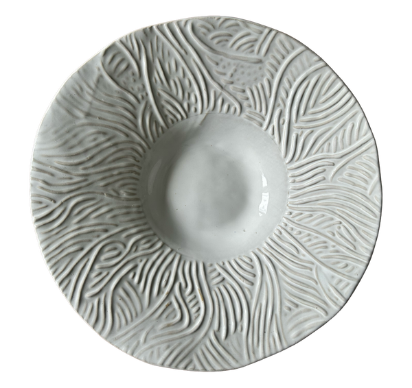 SECONDS: Every Mark: White Broad-Rimmed Bowl #2